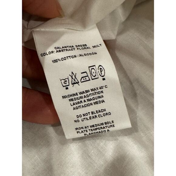 Silvia Tcherassi Calantha slip on Dress Size M Floral Cotton Shift Ruffle Hem - Picture 5 of 13